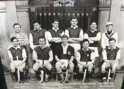 cc01164 1954 hockey.jpg; cc01164; 1954 -1955 Christ's Hockey team; Photograph